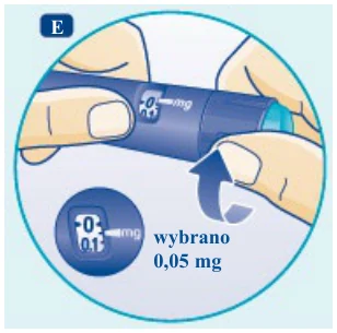 E wybrano 0,05 mg