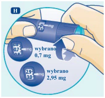 H wybrano 0,7 mg wybrano 2,95 mg